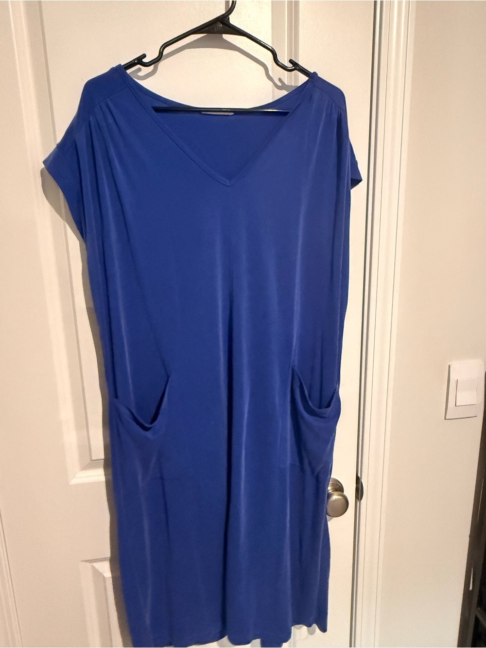 Ces Femme V-Neck Tunic Dress in Royal Blue